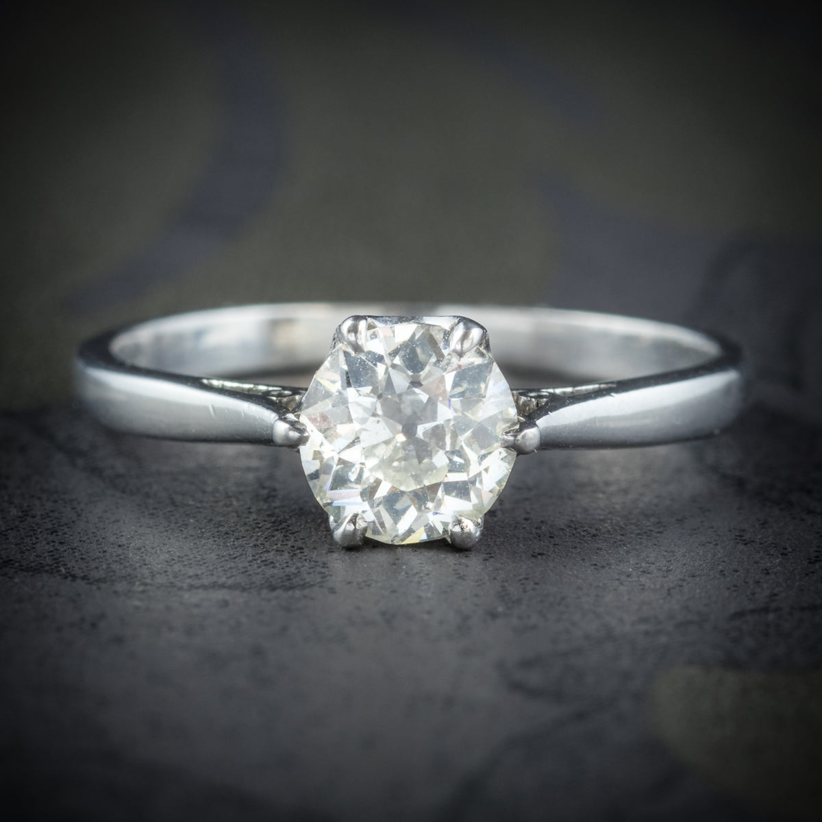 Antique Edwardian Diamond Engagement Ring Platinum Circa 1910 COVER Main image