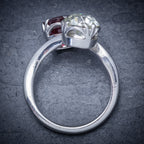 Antique Edwardian Ruby Diamond Twist Ring Platinum Circa 1915 TOP