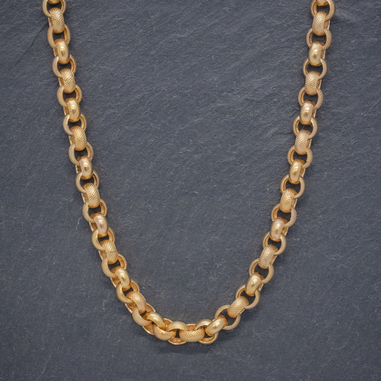 ANTIQUE GEORGIAN CABLE CHAIN NECKLACE 18CT GOLD SILVER CIRCA 1800 Secondary image