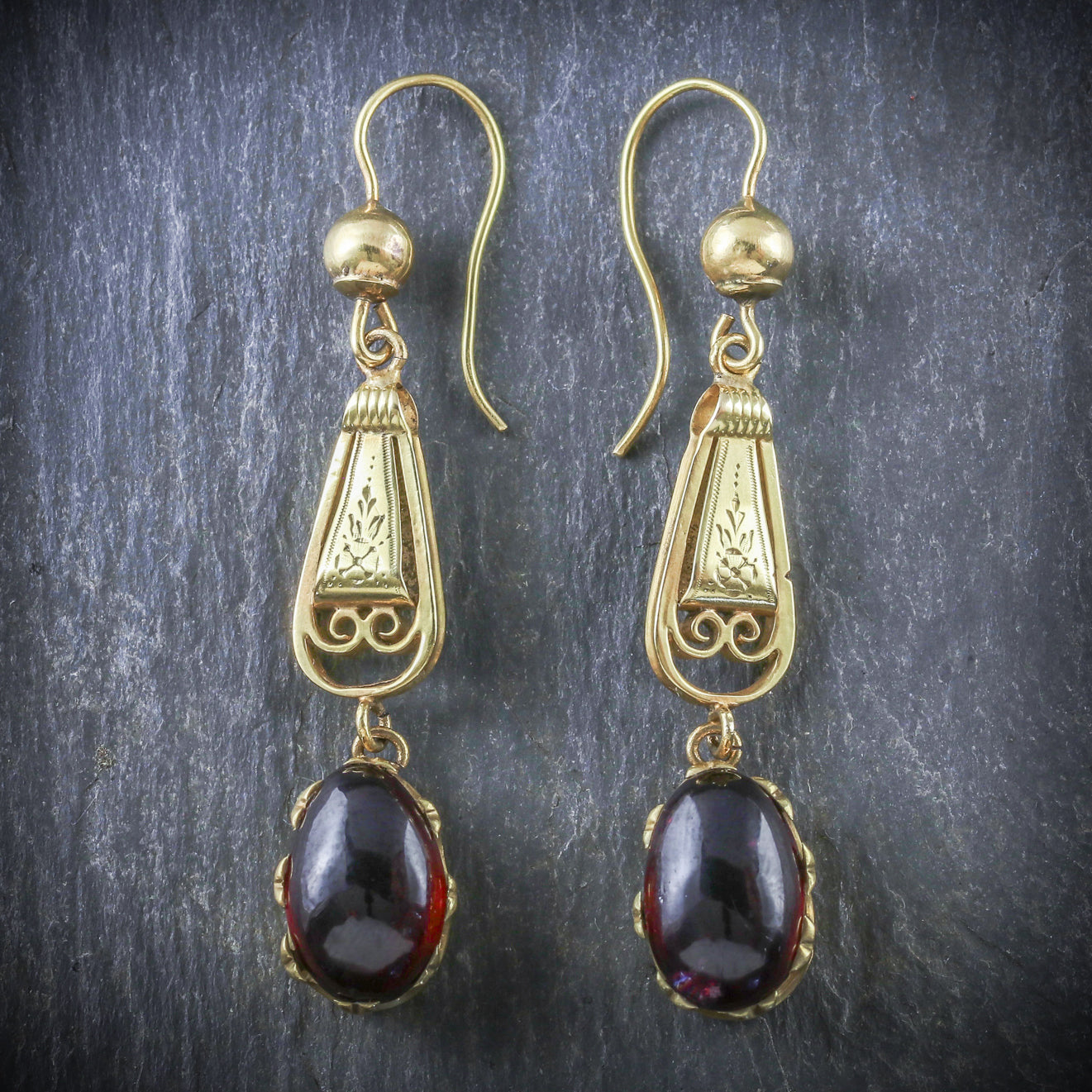 Antique Georgian Garnet Earrings 18ct Gold Circa 1800 Secondary image