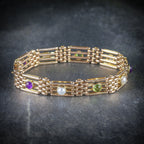 ANTIQUE VICTORIAN 15CT GOLD SUFFRAGETTE BRACELET CIRCA 1900 SIDE