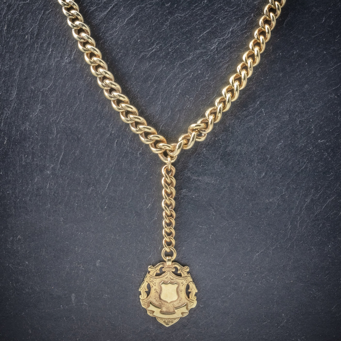 Antique Victorian Albert Chain 18ct Gold On Silver Necklace Dated 1900 Secondary image