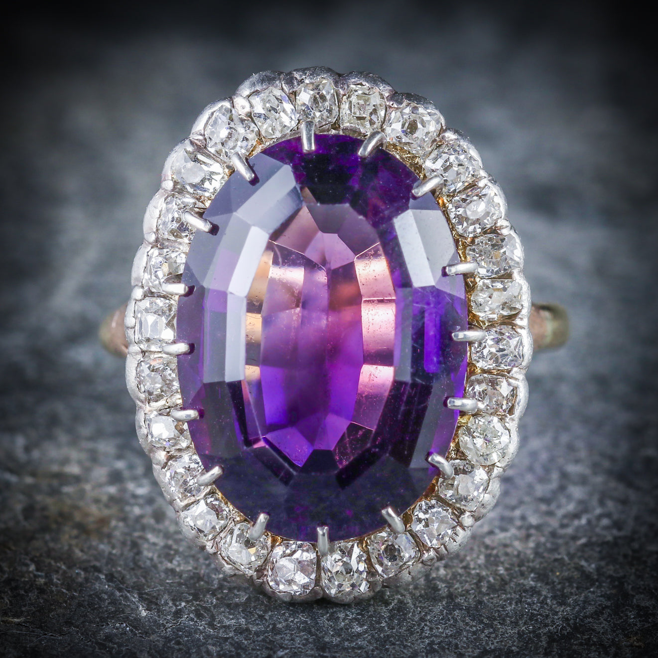 Antique Victorian Amethyst Ring 9ct Gold Circa 1900 Secondary image