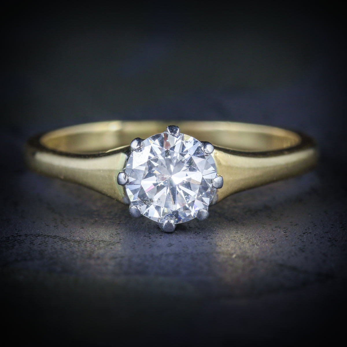 ANTIQUE VICTORIAN DIAMOND ENGAGEMENT RING CIRCA 1900 18CT GOLD 0.70CT COVER Main image