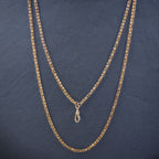 ART DECO SOLID 18CT GOLD GUARD CHAIN 58 GRAMS CIRCA 1920 NECK