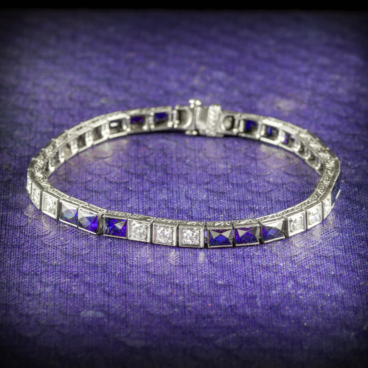 Each Sapphire is 0.60ct each and there are 18 in total COVER Main image