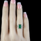 Antique Art Deco Emerald Diamond Ring 2.50ct Emerald