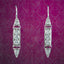 Antique Art Deco Ruby Diamond Drop Earrings 18ct Gold With Box