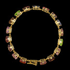 Antique Art Deco Gemstone Bracelet 18ct Gold 