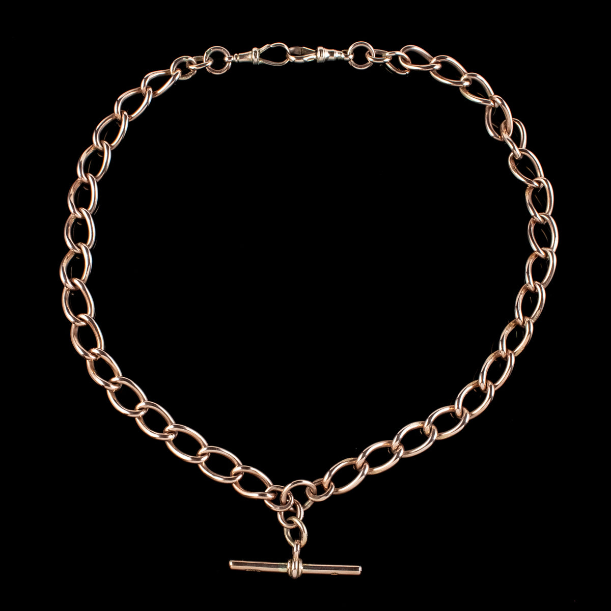 Antique Edwardian 9ct Gold Albert Chain Necklace 