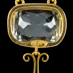 Antique Edwardian Aquamarine Pearl Lavaliere Necklace 15ct Gold Circa 1915