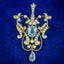 Antique Edwardian Aquamarine Pearl Pendant Brooch 15ct Gold With Box