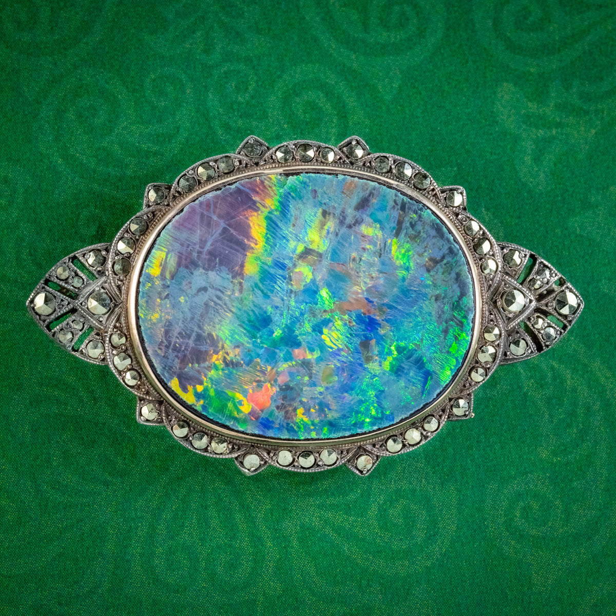 Antique Edwardian Black Opal Cut Steel Brooch Circa 1901 Main image