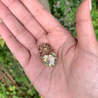 Antique Edwardian Citrine Heart Pendant 15ct Gold 10ct Citrine