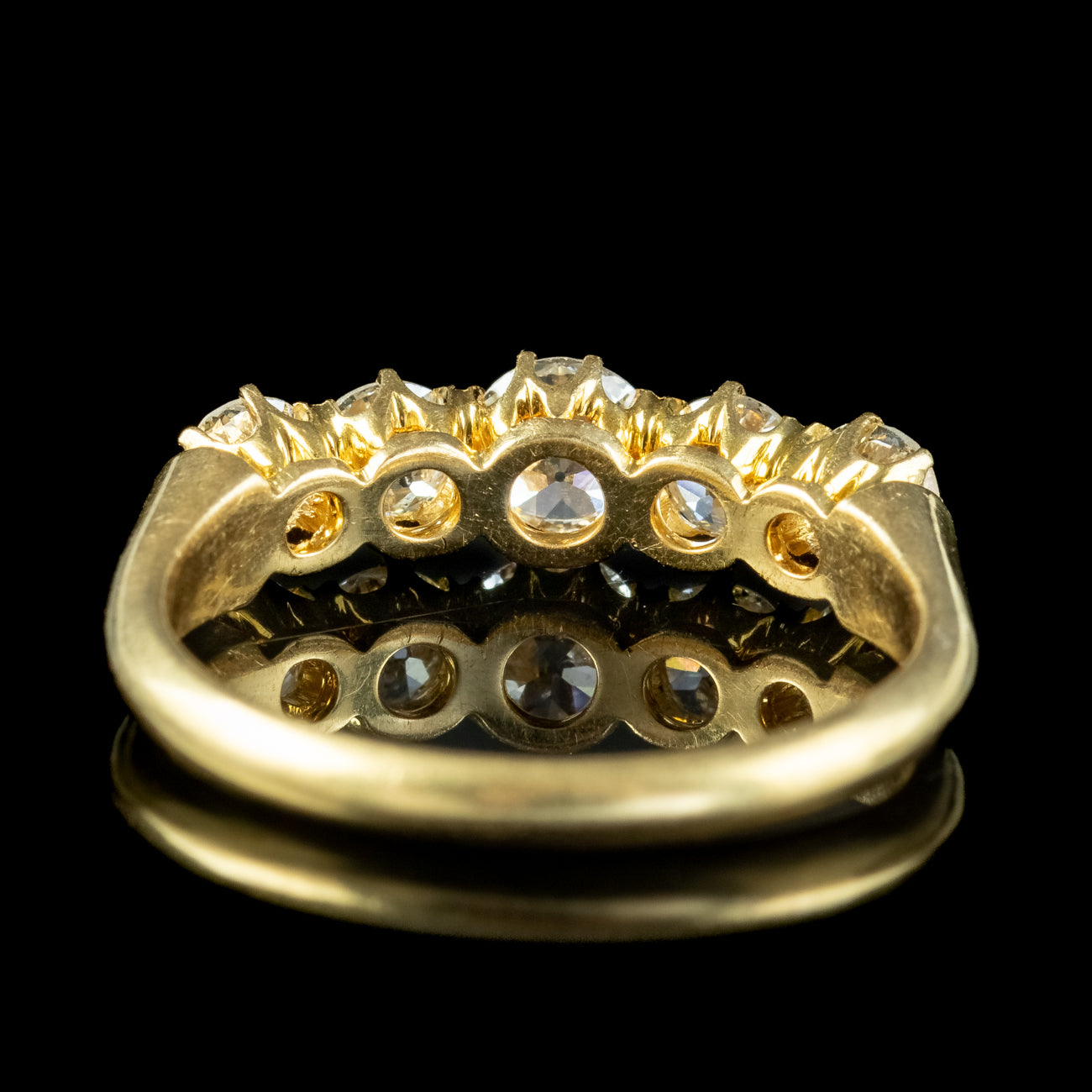 Antique Edwardian Diamond Five Stone Ring 1.4ct Diamond Dated 1909