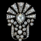 Antique Edwardian Diamond Pearl Brooch 5ct Of Diamond