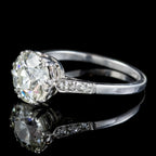 Antique Edwardian Diamond Solitaire Ring 2.75ct Diamond Circa 1910 Cert