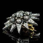 Antique Edwardian Diamond Star Brooch 3.30ct Of Diamond Circa 1910