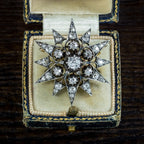 Antique Edwardian Diamond Star Brooch 3.30ct Of Diamond Circa 1910