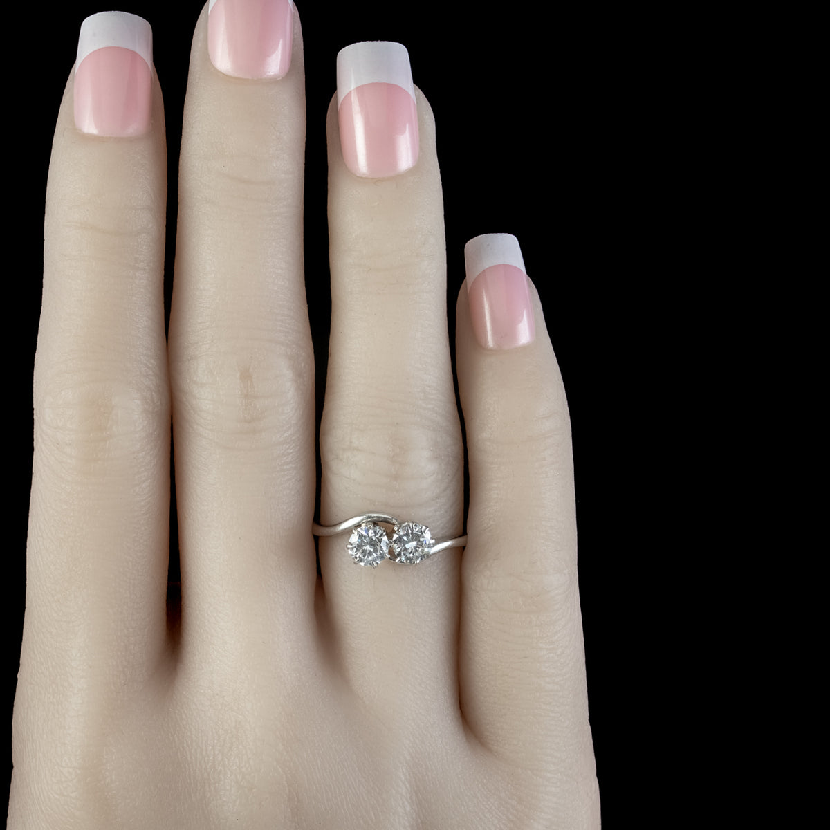 Antique Edwardian Diamond Toi Et Moi Ring 1ct Of Diamond 