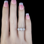 Antique Edwardian Diamond Trilogy Ring 18ct Gold Platinum 2.30ct Of Diamond Circa 1905