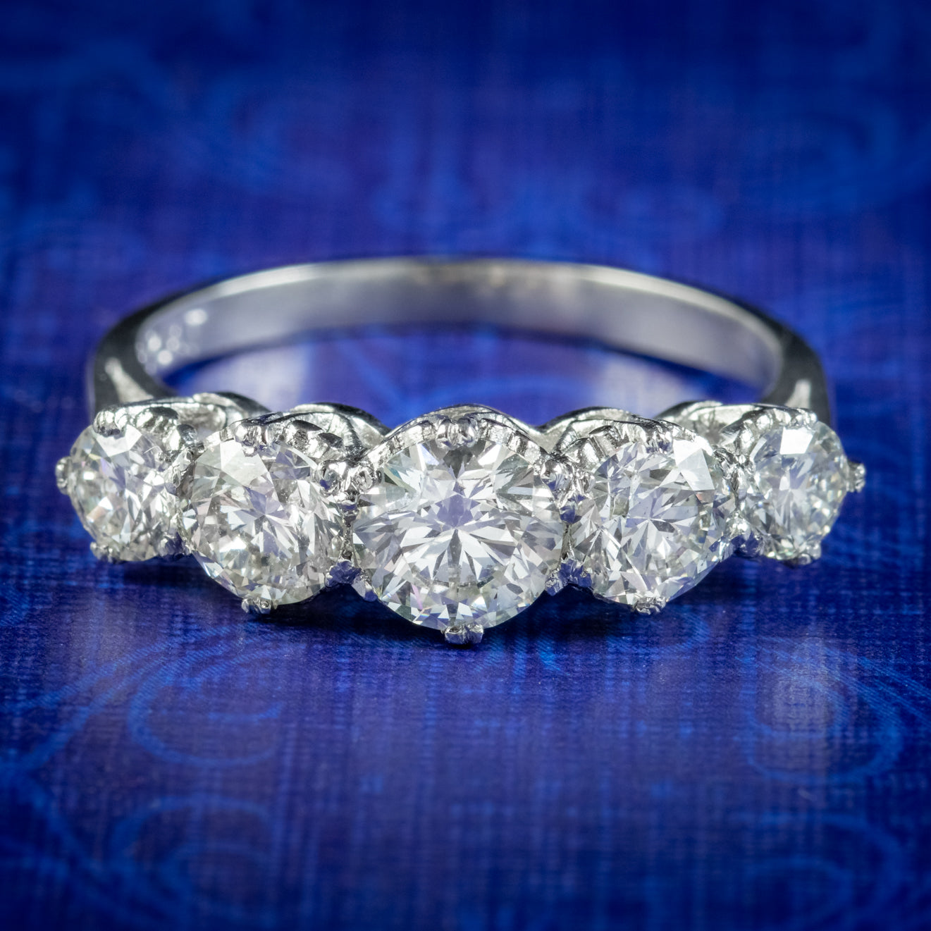 Antique Edwardian Five Stone Diamond Ring 2.36ct Diamond Circa 1905 Main image