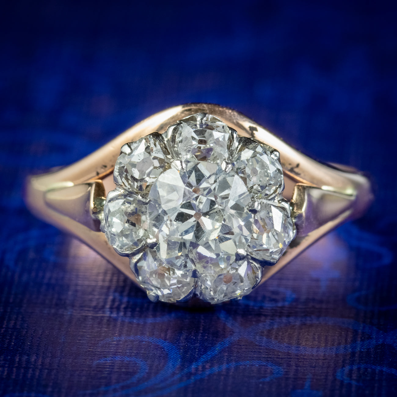 Antique Edwardian French Diamond Cluster Ring 2.35ct Of Diamond Circa 1905 Main image