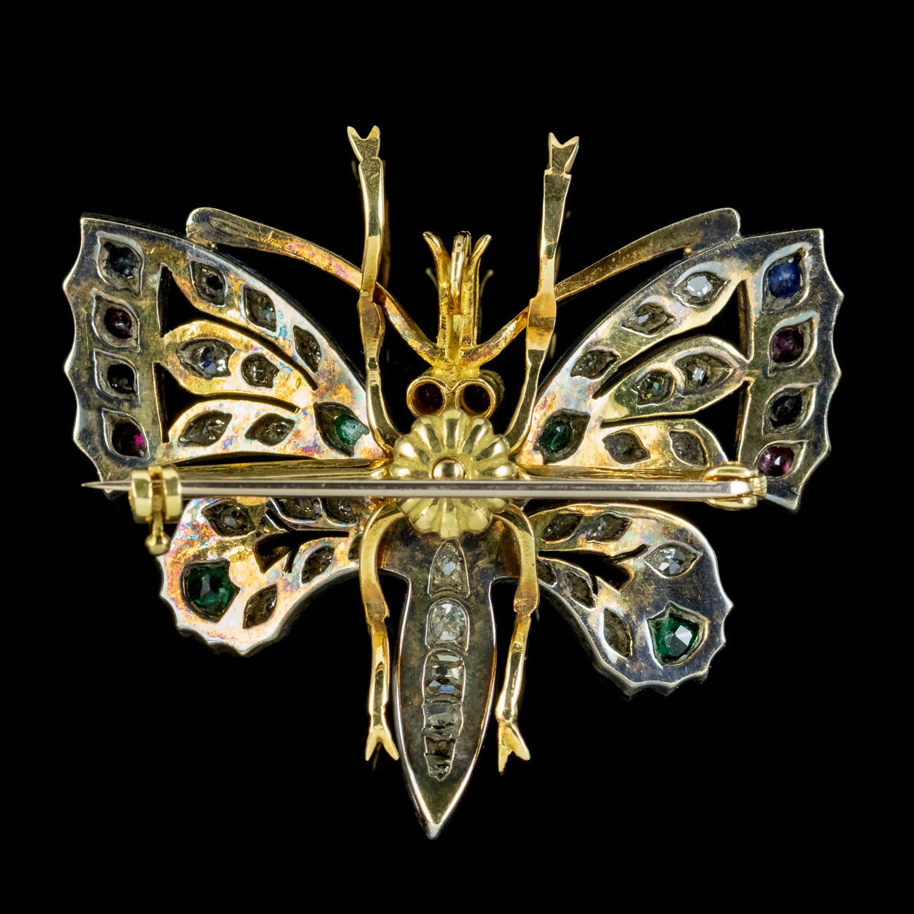 Antique Edwardian Gemstone Butterfly Brooch Circa 1905 Boxed