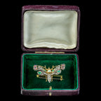 Antique Edwardian Gemstone Butterfly Brooch Circa 1905 Boxed