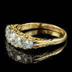 Antique Edwardian Old Cut Diamond Ring 18ct Gold Platinum 2ct Of Diamond Circa 1901