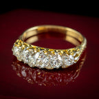 Antique Edwardian Old Cut Diamond Ring 18ct Gold Platinum 2ct Of Diamond Circa 1901