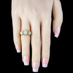 Antique Edwardian Opal Diamond Ring 2.4ct Opal Dated 1906