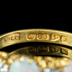 Antique Edwardian Opal Diamond Ring 2.4ct Opal Dated 1906
