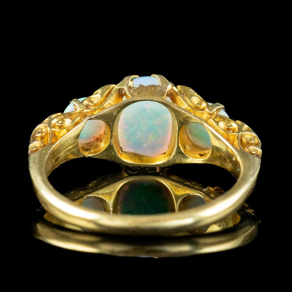 Antique Edwardian Opal Diamond Ring 2.5ct Of Opal 