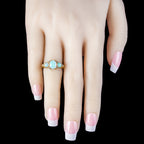 Antique Edwardian Opal Diamond Ring 2.5ct Of Opal 