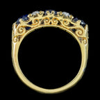 Antique Edwardian Sapphire Diamond Ring 2.7ct Sapphire With Cert