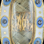 Antique Georgian Diamond Enamel Mourning Ring 