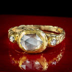 Antique Georgian Diamond Trilogy Ring 1.80ct Rose Cut Circa 1780