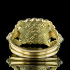 Antique Georgian Emerald Diamond Cluster Ring 2ct Emerald Dated 1828