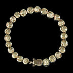 Antique Georgian French Rose Cut Diamond Bracelet Silver Gold Circa 1780