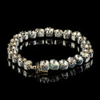 Antique Georgian French Rose Cut Diamond Bracelet Silver Gold Circa 1780
