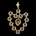 Antique Georgian French Rose Cut Diamond Pendant 18ct Gold 3ct Diamond