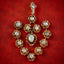 Antique Georgian French Rose Cut Diamond Pendant 18ct Gold 3ct Diamond