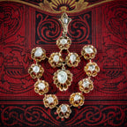 Antique Georgian French Rose Cut Diamond Pendant 18ct Gold 3ct Diamond