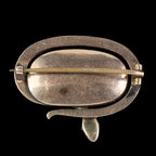 Antique Georgian Lovers Eye Miniature Snake Brooch 18ct Gold