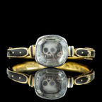 Antique Georgian Memento Mori Skull Ring Inscribed 1763 And 1767 