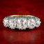 Antique Georgian Old Cut Diamond Five Stone Ring 3.4ct Total