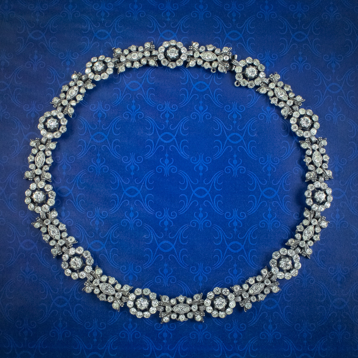 Antique Georgian Silver Paste Collar Necklace  Main image