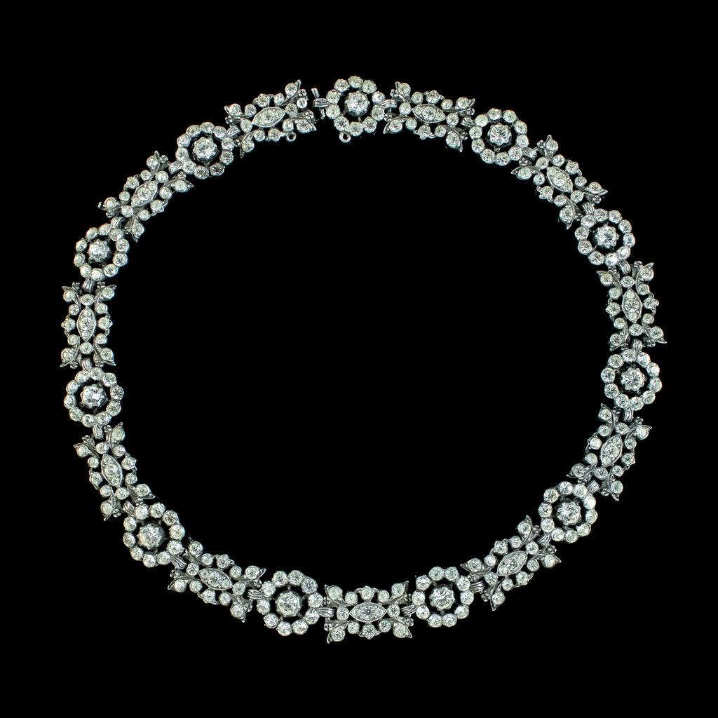 Antique Georgian Silver Paste Collar Necklace 