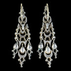 Antique Georgian Spanish Diamond Drop Earrings Silver Circa 1790